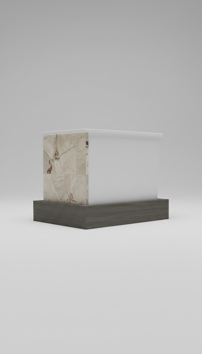 Cold plunge bath with stone panels