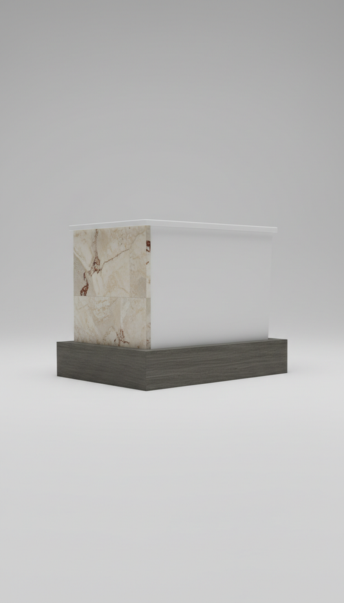 Cold plunge bath with stone panels